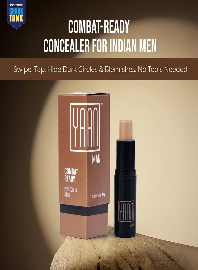 YAAN MAN Natural Concealer For Men for Normal Skin(Dark Shade), 4.4g|Erase Dark Circles, Scars, Pigmentation| Perfection Stick For Perfect Skin, Medium Coverage|With Shea Butter and Vitamin E - Image 3