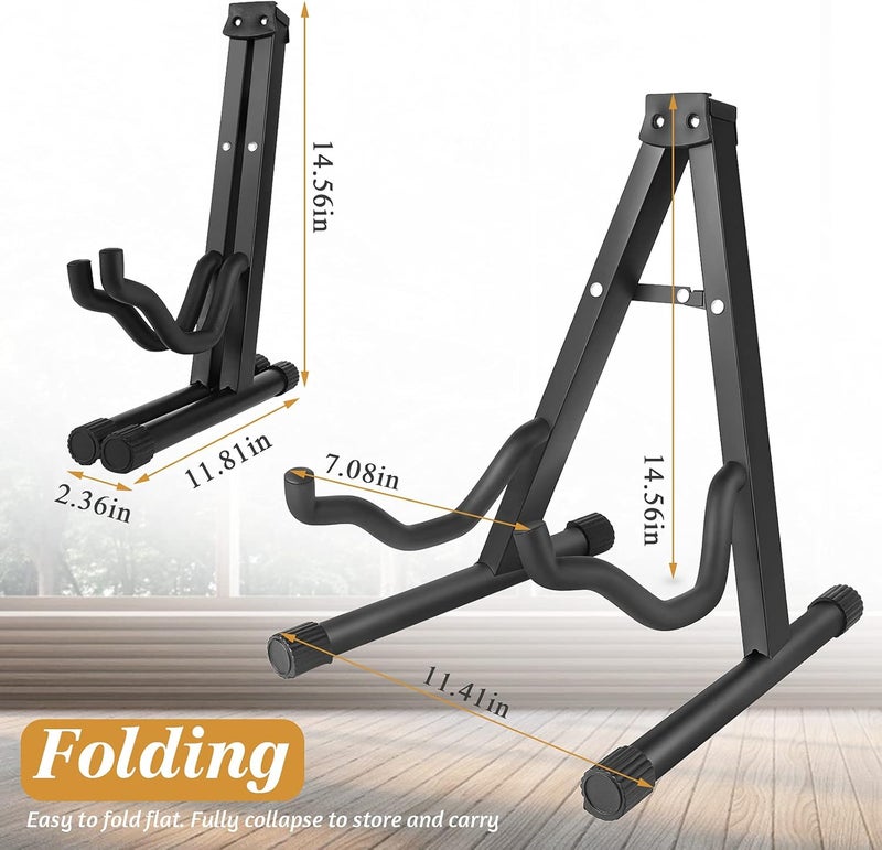 pugdodo Cello Stand Adjustable, Folding Cello Support Stand, A-Frame Folding Cello Holder Compatible for Violin 1/8-4/4 Cellos Guitars Electric Bass Electric Guitar Stand Acoustic, Black (black) - Image 3