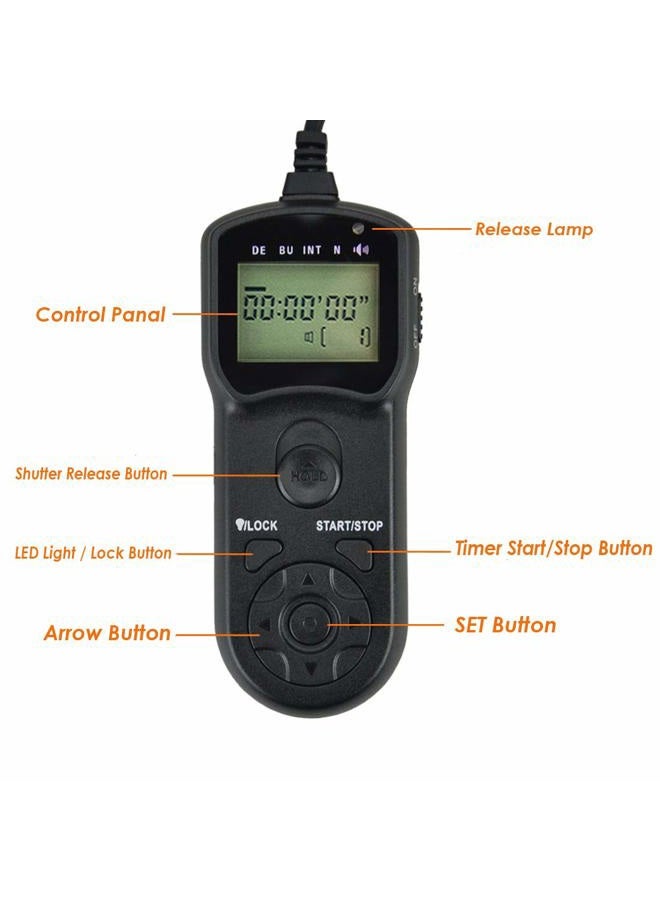 JJC Intervalometer Timer Remote Shutter Cord for Nikon P1000 P7700 P7800 D3100 D3200 D3300 D5000 D5100 D5200 D5300 D5500 D5600 D7000 D7100 D7200 D7500 D600 D610 D750 Df Z6 Z7, Replace Nikon MC-DC2 - Image 3