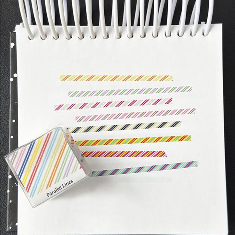 أشرطة زخرفية ذات خطوط عمودية 8 لفات 3 مم × 5 م للمجلات ولصق الصور والتخطيط - Image 5