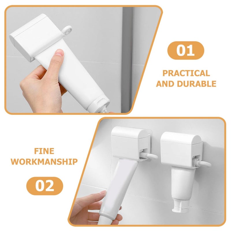 Wall Mounted White Toothpaste Squeezer Dispenser Removable Portable Tube Squeezing Rack For Bathroom - Image 4