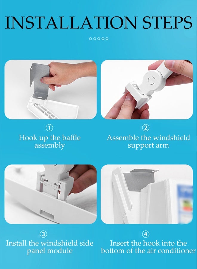 DUNISO Air Conditioner Deflector，Split Ac Air Flow Deflector，Adjustable Aircon Deflector，Easy to Install, Sturdy and Durable，for Home/Office,74-105cm - Image 3