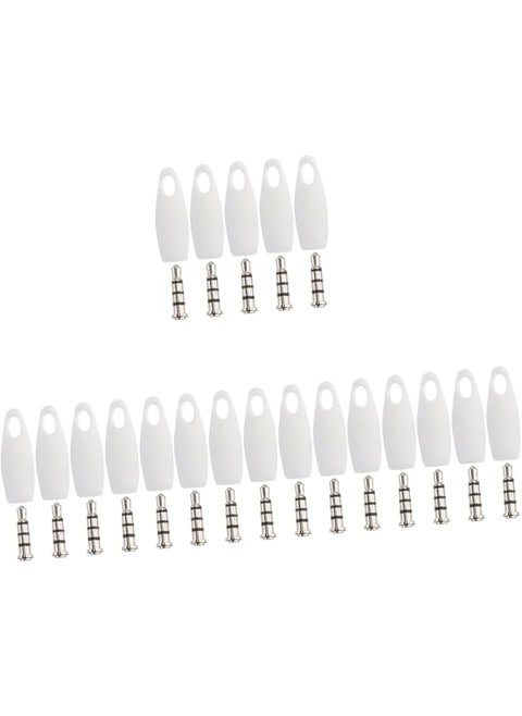 Sound Blocker Portable Plug Laptop Microphone Microphones For Pc 20 Sets Microphone Cover To Block Sound Mic Blocker Phone Microphone Accessory Audio Microphone Blockers White Usb
