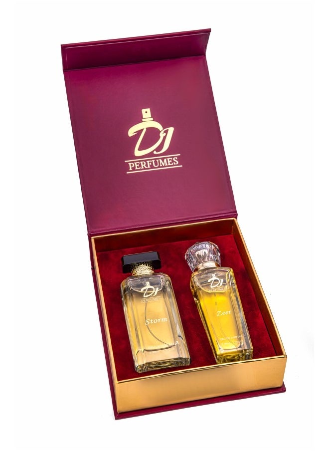 DJ Perfumes DJ Perfumes 2pcs 80ml Gift Set for Men & Women(Storm EDP 80ml + Zeer EDP 80ml)  - Image 2