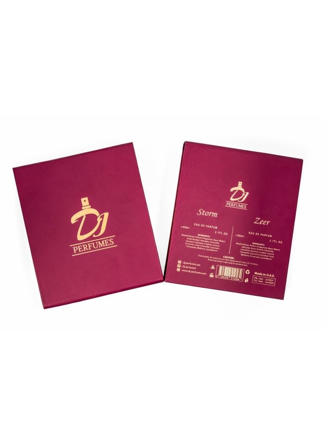 DJ Perfumes DJ Perfumes 2pcs 80ml Gift Set for Men & Women(Storm EDP 80ml + Zeer EDP 80ml)  - Image 4