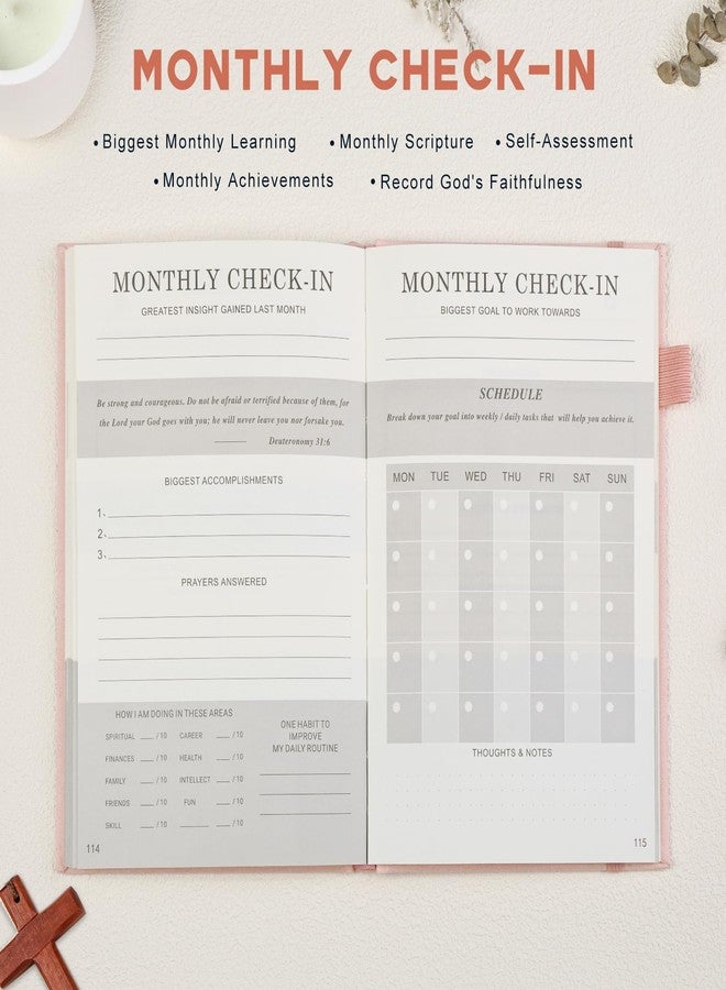 Zorblinx Prayer Journal for Women & Men - 120 Day Daily Devotional with Prompts | Christian Gratitude & Prayer Book for Him or Her, Guided Bible Journal for Spiritual Growth (Pink) - Image 5