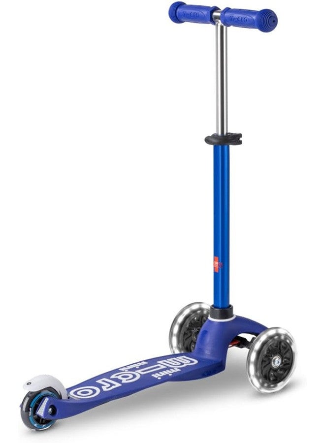 Micro سكوترات ميكرو - ميني ديلوكس أزرق أبيض مع عجلات LED MMD176 | مقبض قابل للتعديل | 3 عجلات | أقصى حمولة 50 كجم | سكوتر للأطفال | سكوتر للأطفال | سكوتر مع عجلات LED | سكوتر للأطفال من 2-5 سنوات - Image 3