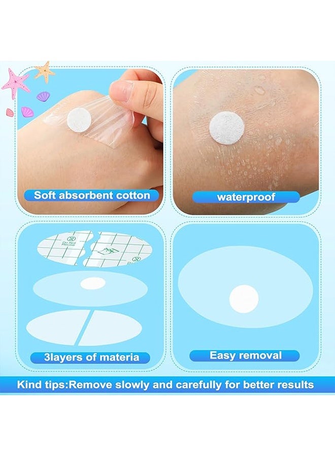 100 Pcs Disposable Baby Ear Covers for Swimming Waterproof Baby Shower Ear Covers for Bath Protector Newborn Stickers Cotton Ball Bath for Kids Swimming Surfing Snorkeling Water Sport - Image 4