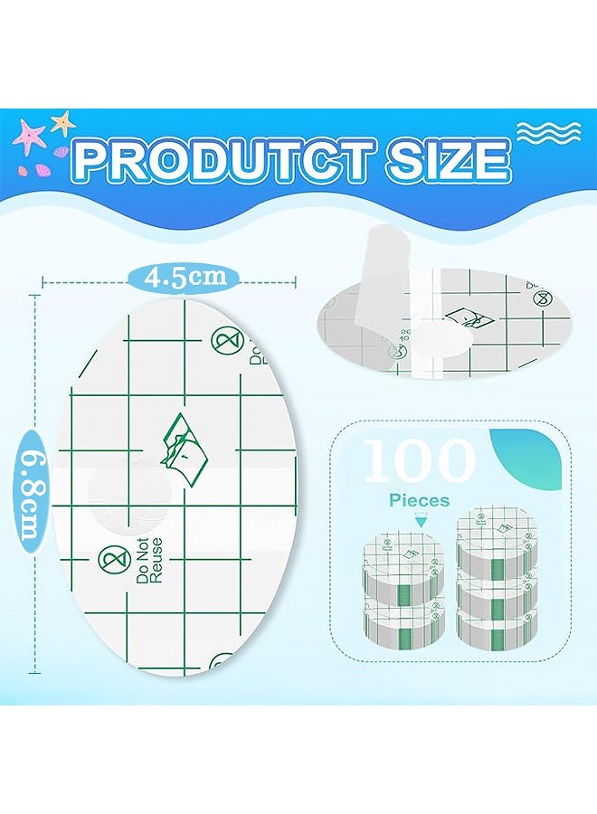 100 Pcs Disposable Baby Ear Covers for Swimming Waterproof Baby Shower Ear Covers for Bath Protector Newborn Stickers Cotton Ball Bath for Kids Swimming Surfing Snorkeling Water Sport - Image 2