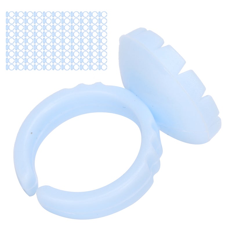 100pcs Disposable Eyelash Glue Ring Cup Eyelash Extension Glue Holder AccessoryBlue - Image 5
