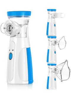 Portable Handheld Nebulizer Machine, Mini Ultrasonic Vaporizer with Adjustable Mist Output, Efficient Medication Delivery for Adults and Children, Includes Masks and Mouthpieces, Perfect for Home and Travel Use