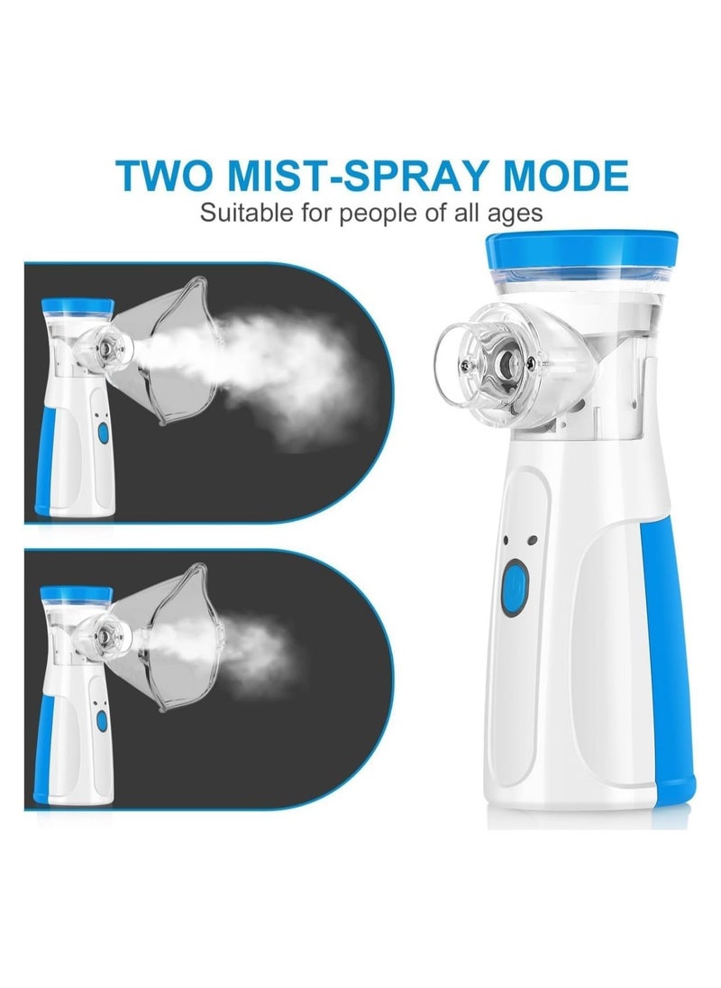 Generic - Portable Handheld Nebulizer Machine, Mini Ultrasonic Vaporizer with Adjustable Mist Output, Efficient Medication Delivery for Adults and Children, Includes Masks and Mouthpieces, Perfect for Home and Travel Use - Image 1