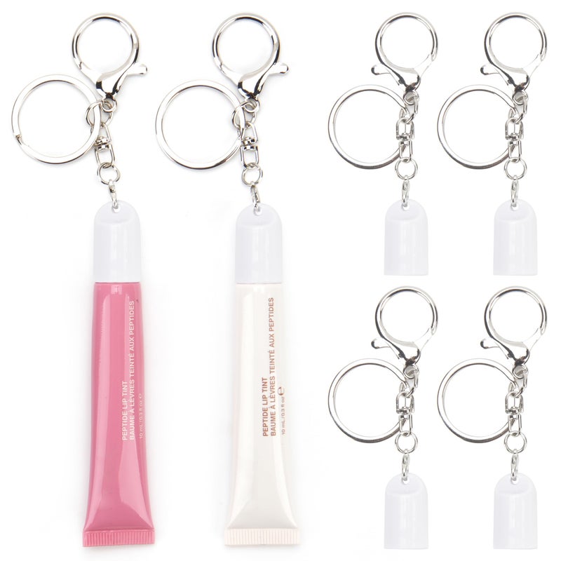 LUVCOSY 4 Packs Keychain Cap/Holder for Rhode Peptide Lip Tint and Lip Treatment (0.3 oz)| Lip Gloss Keychain for Rhode | Portable & Trendy Lip Balm Replacement Cover | Valentine's Day Gift (NOT Lip Balm) - Image 1