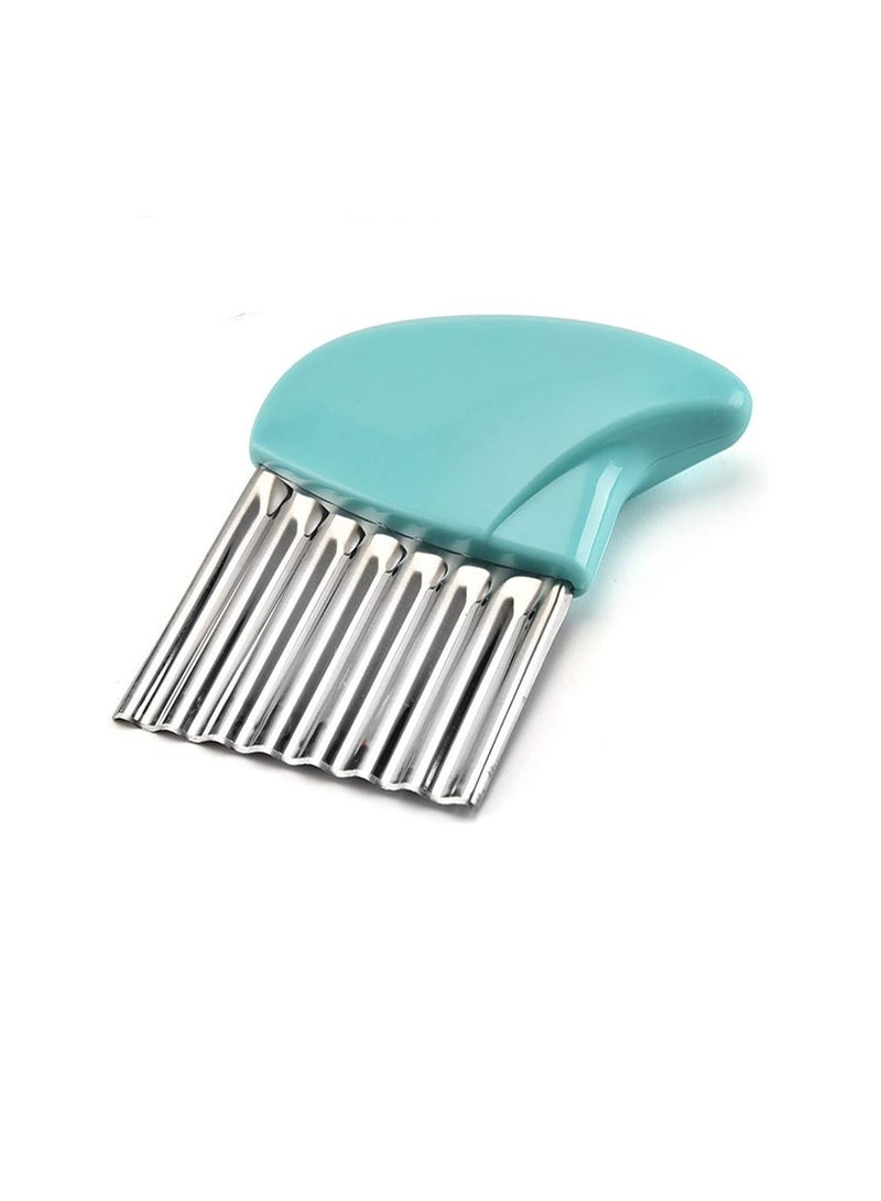 Wavy Knife, Stainless Steel Crinkle Wavy Chopper, French Fries Cutter, for Vegetable Potato Cucumber Carrots