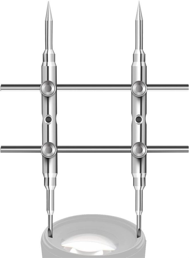 NEEWER Stainless Steel Lens Spanner Wrench, Professional Repairing Opening Tool with Double Sided Pointed Flat Tips Lens Removal Tool with Four Screws for DSLR Camera Lens, Telescope Lens (Straight) - Image 1