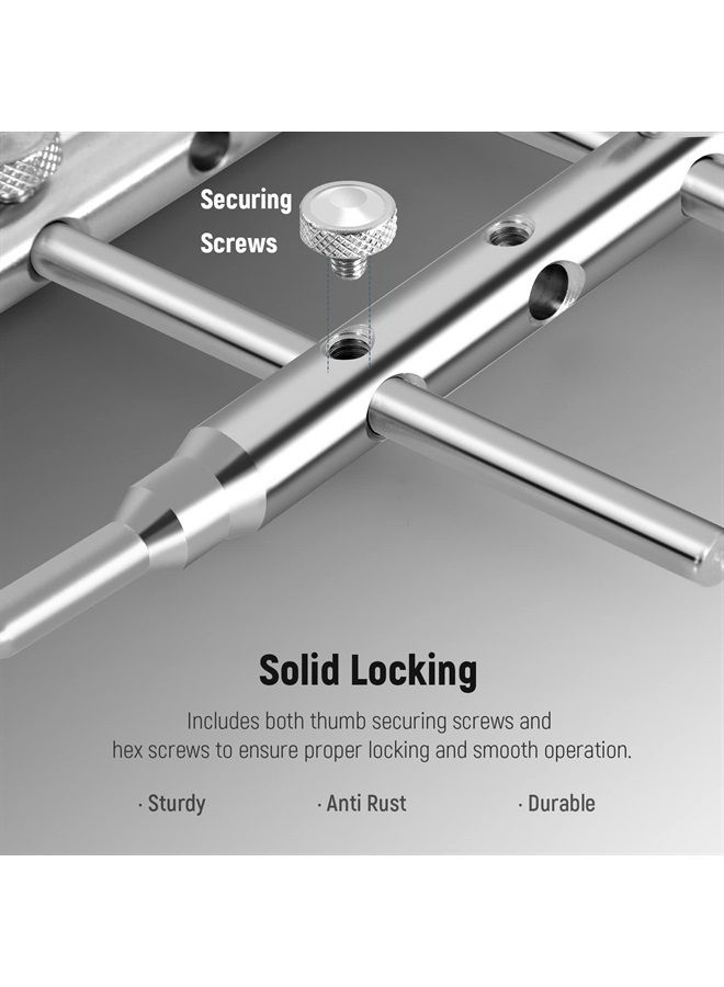 NEEWER Stainless Steel Lens Spanner Wrench, Professional Repairing Opening Tool with Double Sided Pointed Flat Tips Lens Removal Tool with Four Screws for DSLR Camera Lens, Telescope Lens (Straight) - Image 5