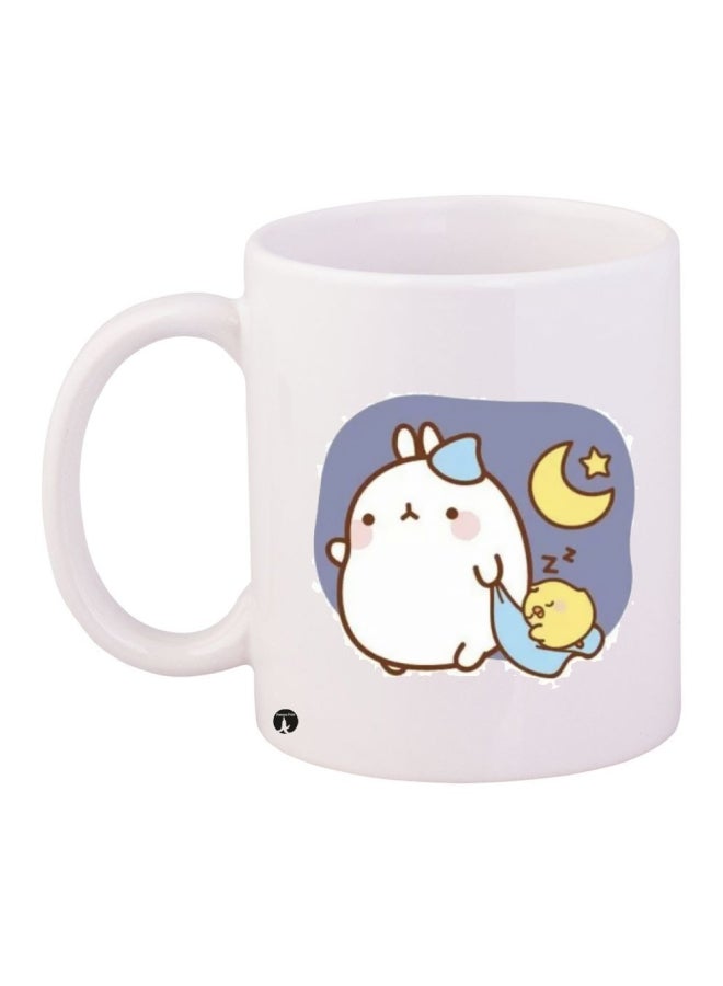 RYN Printed Coffee Mug White/Blue/Yellow