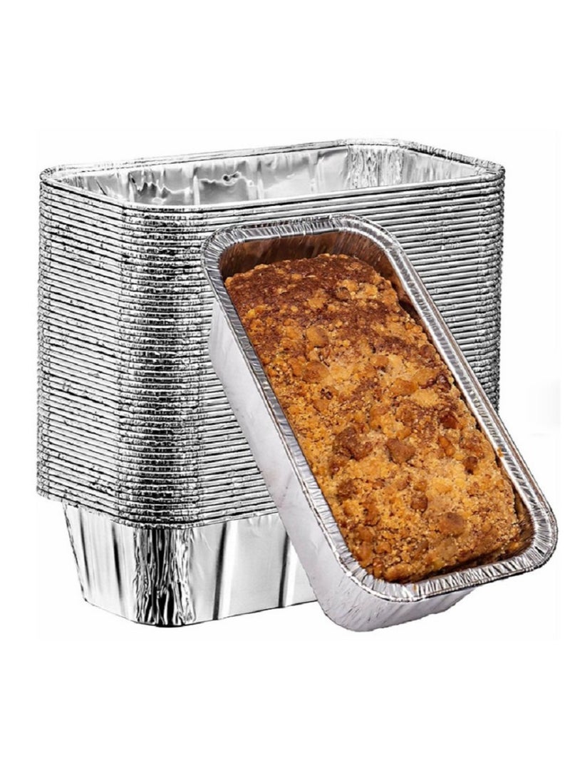 Big Size Aluminum Foil cake Pans Disposable and for making Loaf Pan Baking for Baking Size 21 x 12  x 8 cm  (25 pieces ) - Image 1