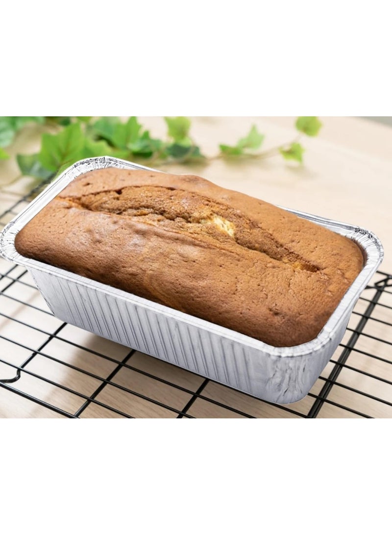 Big Size Aluminum Foil cake Pans Disposable and for making Loaf Pan Baking for Baking Size 21 x 12  x 8 cm  (25 pieces ) - Image 4
