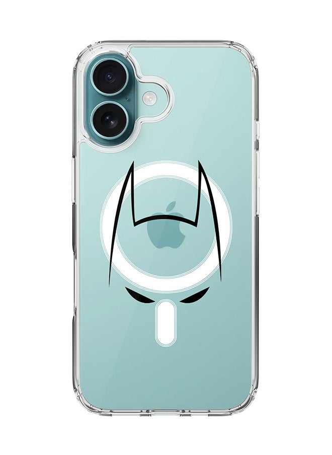 Stylizedd For iPhone 16 Case [Compatible with MagSafe] Slim Magnetic cover Clear Phone Case - Sneaky Bat  - Image 1