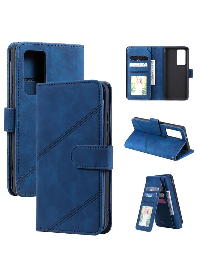 Zaboon Case For Huawei P40 Pro Skin Feel Business Horizontal Flip PU Leather Case with Holder & Multi-Card Slots & Wallet & Lanyard & Photo Frame - Image 1