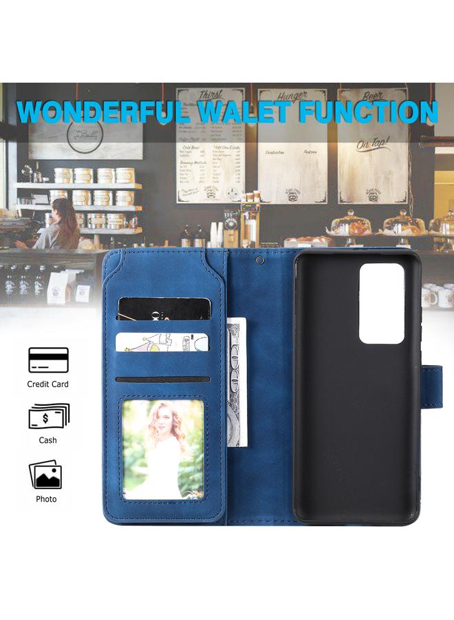 Zaboon Case For Huawei P40 Pro Skin Feel Business Horizontal Flip PU Leather Case with Holder & Multi-Card Slots & Wallet & Lanyard & Photo Frame - Image 4