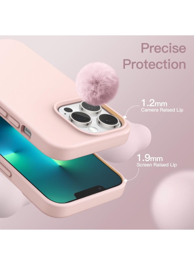 YoYoTech iPhone 13 Pro Max Liquid Silicon Case Slim-Soft Shockproof Protective with Microfiber Lining iPhone 13 Pro Max 6.7-inch 2021 Silicon Case - Pink - Image 3