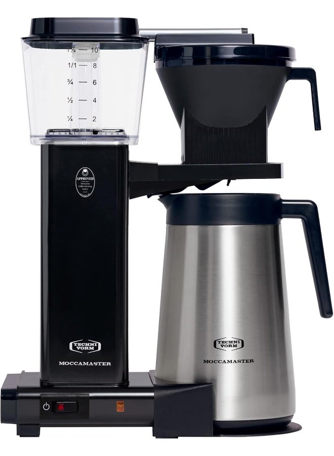 موكا ماستر KBGT Coffee Brewer: ماكينة تحضير القهوة المفلترة مع دورق حراري معزول من الستانلس ستيل – 1.25 لتر – أسود  - Image 1