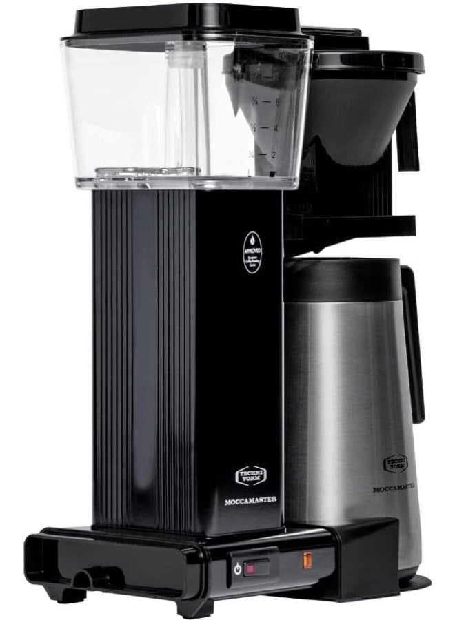 موكا ماستر KBGT Coffee Brewer: ماكينة تحضير القهوة المفلترة مع دورق حراري معزول من الستانلس ستيل – 1.25 لتر – أسود  - Image 4