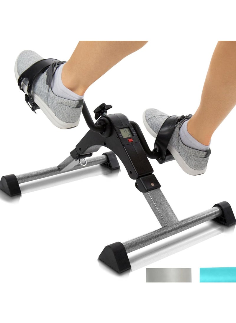 Generic - Desk Cycle Foot Pedal Exerciser Foldable Portable Foot Hand Arm Leg Exercise Pedaling Machine Folding Mini Stationary Bike Pedaler Fitness Rehab Gym Equip T For Seniors Elderly Pt - Image 1