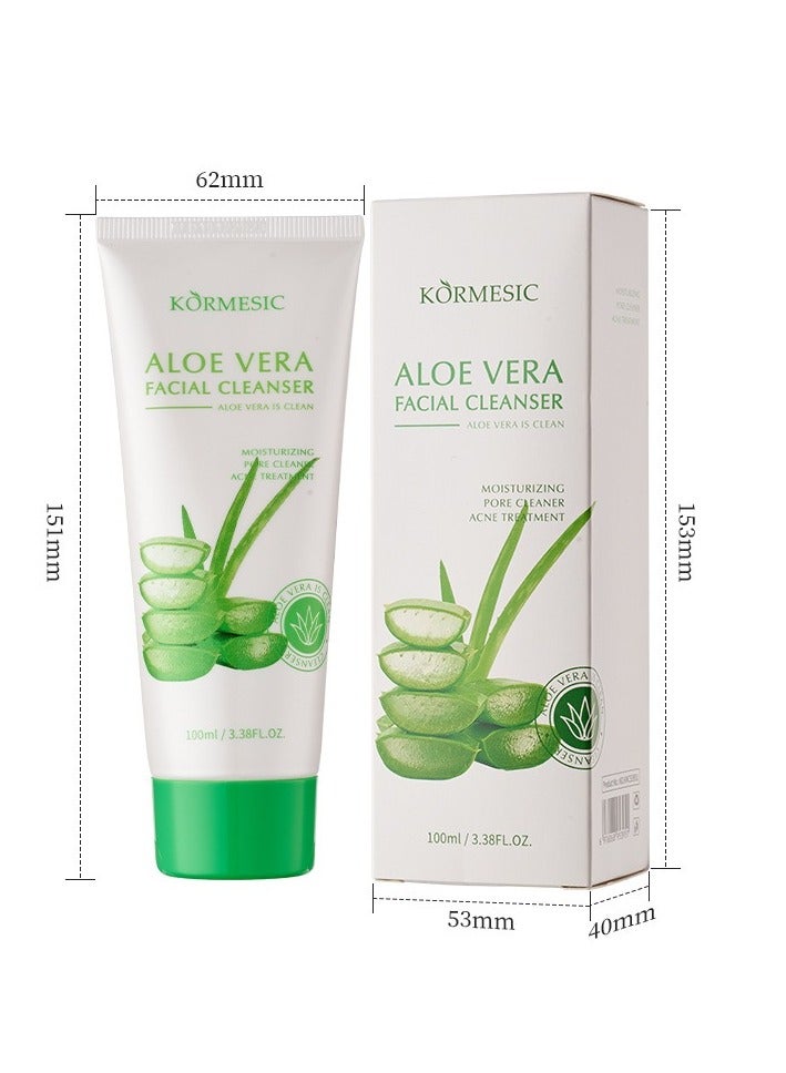 Kormesic Aloe Vera Facial Cleanser - Soothing Hydration & Gentle Cleansing 100ml - Image 2