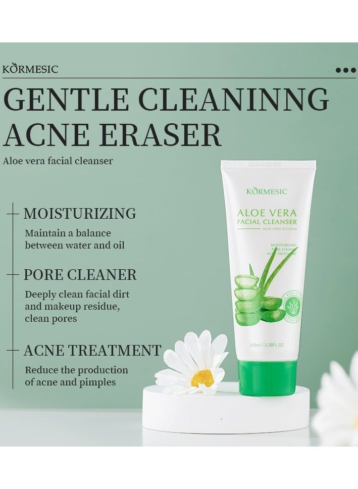 Kormesic Aloe Vera Facial Cleanser - Soothing Hydration & Gentle Cleansing 100ml - Image 4