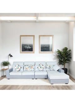 HOMEVEO A comfortable corner sofa set, measuring 3.5 x 1.8 meters  - Image 1