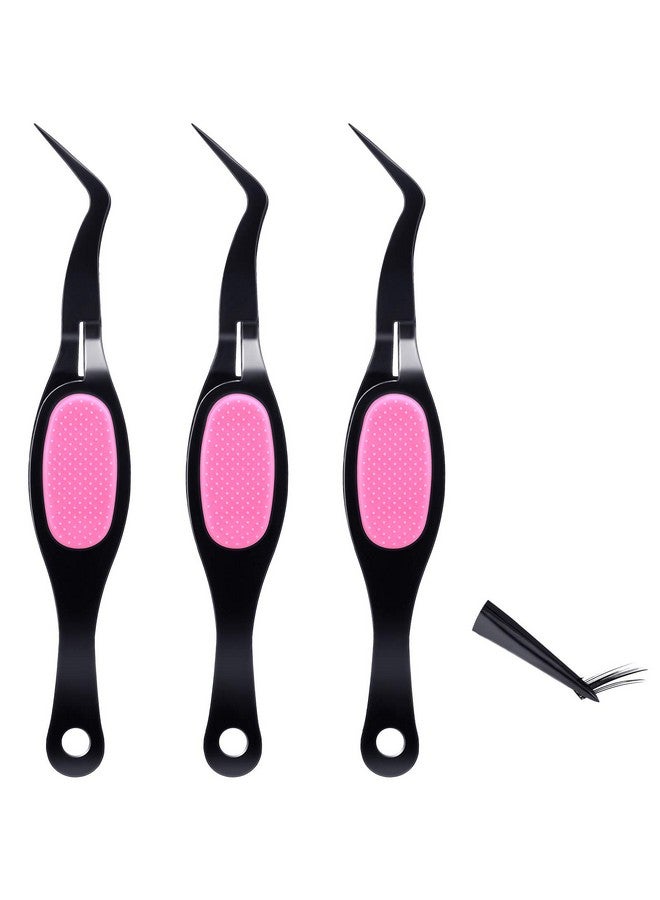 Mudder 3 Pieces Reverse Craft Tweezers Crossing Lock Tools Stainless Steel Tweezers Soft Gripping Tweezers Reverse Grip Precision Curved Tweezers Beading Jewelry Tools For Diy Craft Supplies  - Image 1