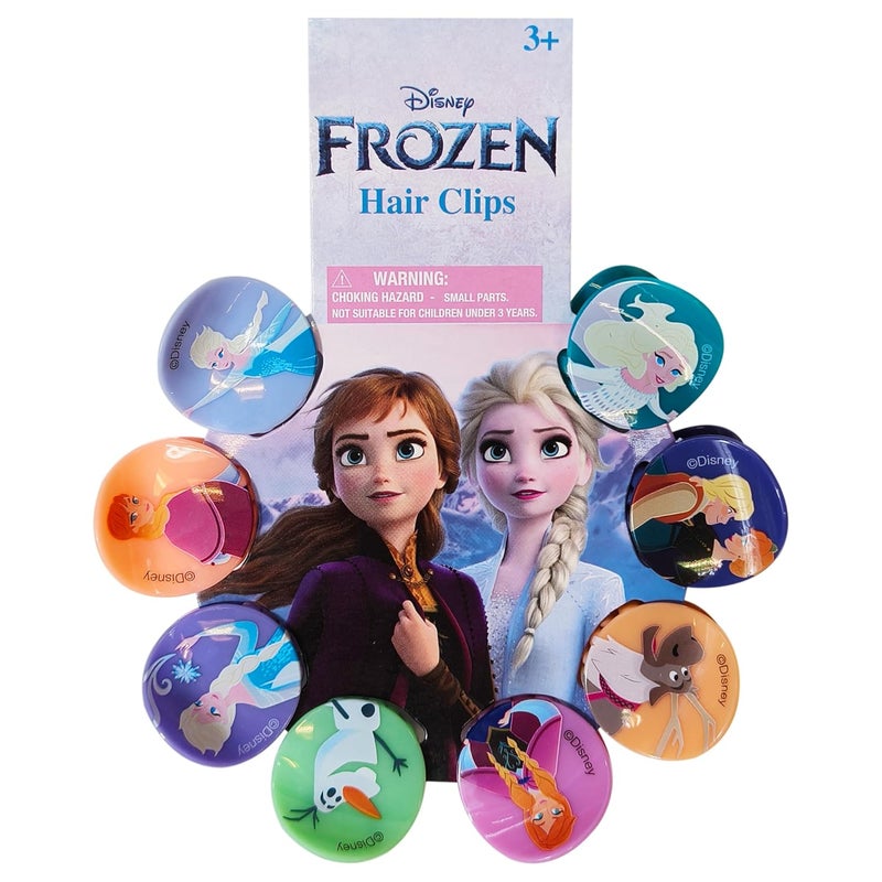 LUV HER Frozen Girls Butterfly Hair Clips  8 Cute Hair Clips with Small Soft Claw Clips for Every Occasion  Multi Color with Your Favorite Frozen Characters  Ages 3