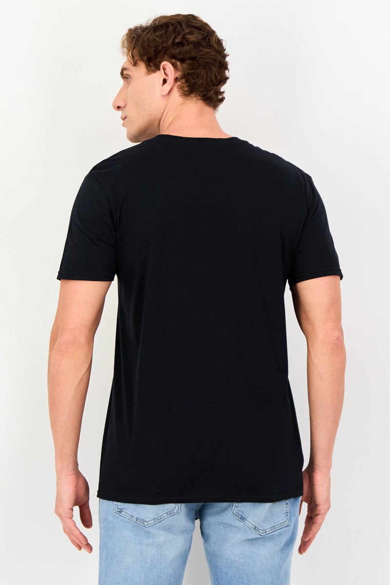 Pokemon Men Crew Neck Short Sleeve Graphic T-Shirt, Black - Image 3