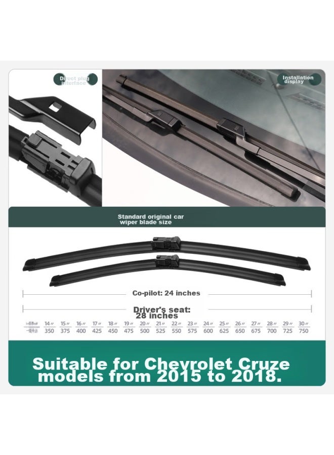 XUFENG Xufeng Car Accessories (xufeng) Saic-gm Cruze Windshield Wipers For 2015-2018 Models, 2017 Specific Boneless Wiper Blades, Original Equipment Parts  - Image 2