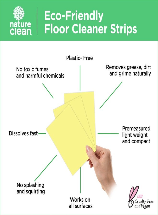 Nature Clean All Natural Wood Floor Cleaner for Mopping 36 Strips, Non-Toxic & Plastic-Free Packaging, Use On Hardwood Laminate Ceramic Tile Linoleum Vinyl Bamboo. Eco-Friendly - Image 3