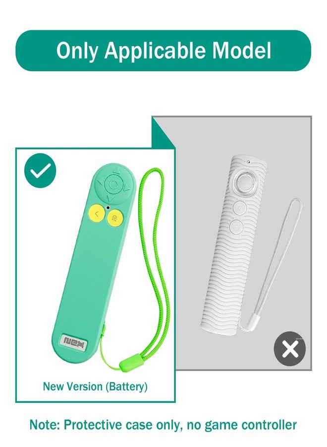 Aecsze Silicone Remote Case Cover for Game System Remote - Anti-Slip Shockproof Protective Sleeve with Lanyard, Scratch-Resistant Soft Grip Game System Remote Case Cover (Green) - Image 3