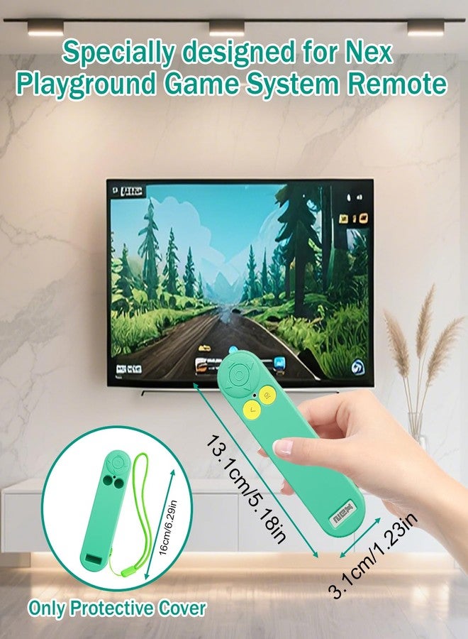 Aecsze Silicone Remote Case Cover for Game System Remote - Anti-Slip Shockproof Protective Sleeve with Lanyard, Scratch-Resistant Soft Grip Game System Remote Case Cover (Green) - Image 2