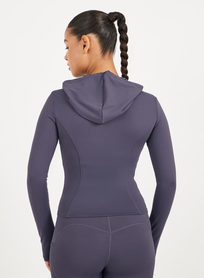 Styli Contour Seam Thumbhole Detail Zip Up Jacket  - Image 5