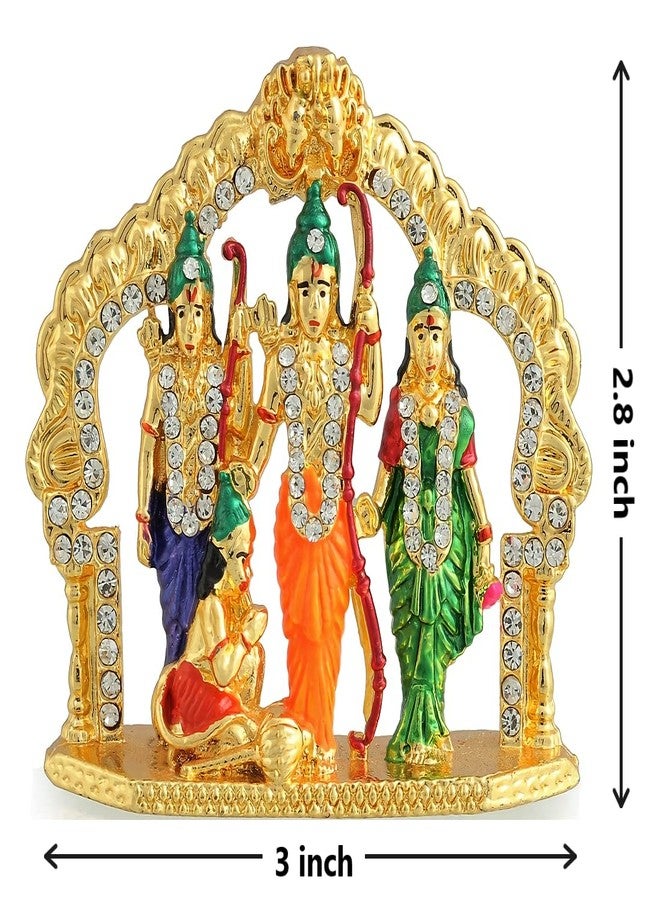 GCT Ram Darbar Idol Lord Rama Laxman Hanuman Sita Family Murti (B-145) Color Metal Statue for Home Décor Car Dashboard Mandir Pooja Murti Temple Puja Office Table Showpiece - Image 2