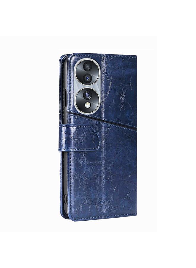 جرين تايجر جراب هاتف Honor 70 من الجلد بتصميم هندسي أفقي قابل للطي - Image 3