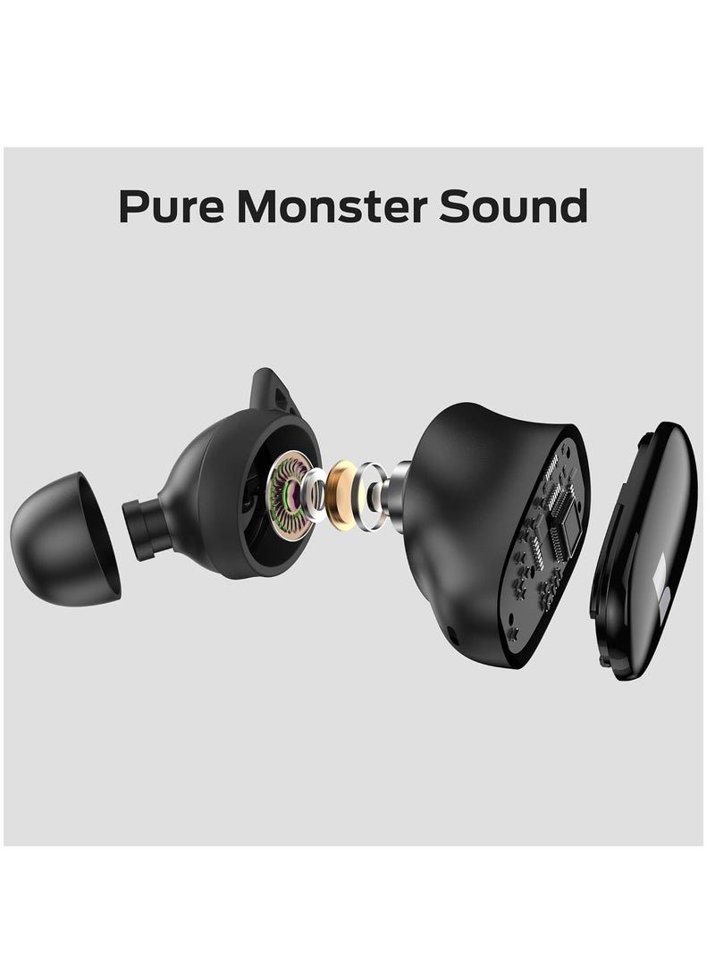 Monster N-Lite 206 Wireless Earbuds Bluetooth 5.4 in Ear Headphones, Bluetooth Ear Buds Built-in Microphone, Touch Control, Comfortable Fit, USB-C Fast Charging, IPX6 Waterproof, 25H Playtime  - Image 2