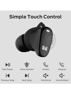 Monster N-Lite 206 Wireless Earbuds Bluetooth 5.4 in Ear Headphones, Bluetooth Ear Buds Built-in Microphone, Touch Control, Comfortable Fit, USB-C Fast Charging, IPX6 Waterproof, 25H Playtime  - Image 5