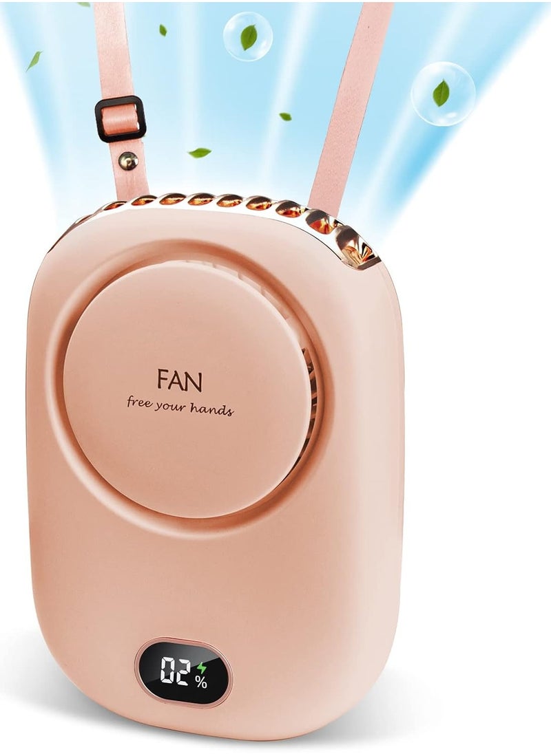 YUNSYE Portable Hanging Neck Fan, USB Portable Neck Fan, Mini Hanging Neck Fan with Adjustable Lanyard and Bracket,3 Speed for Women Kids Girls Men Outdoor Travel Camping Park  - Image 1