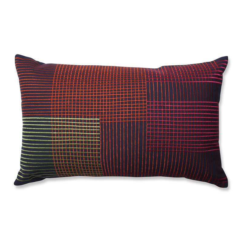 Pillow Perfect Graphic Lines Multi Rectangular Throw Pillow, Multicolored - Image 3