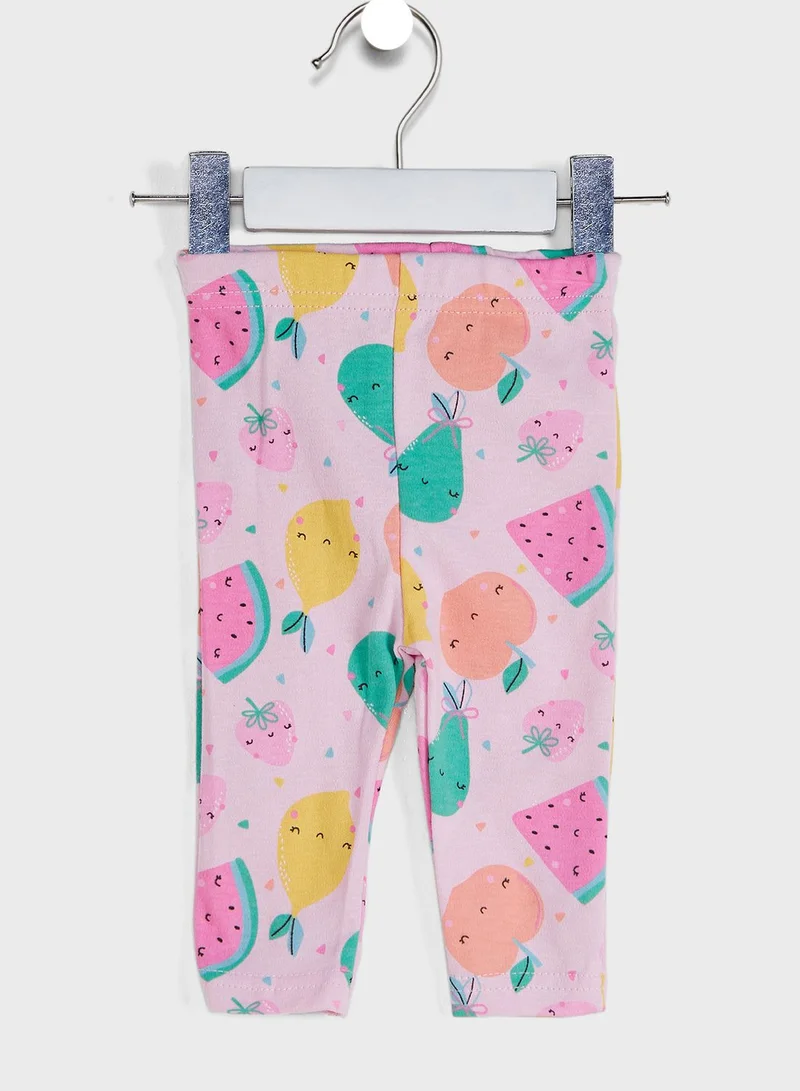 lily and jack Infant 4 Piece Fruits Print Gift Set