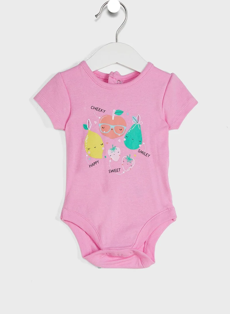lily and jack Infant 4 Piece Fruits Print Gift Set