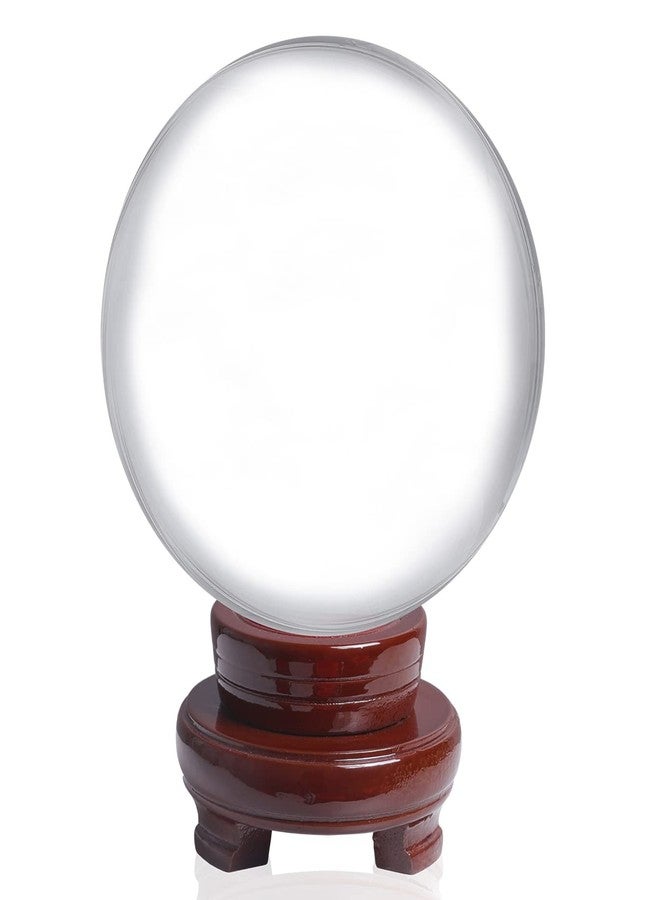 LONGWIN 120mm (4.7 inch) Large Crystal Divination Ball Decorative Glass Balls Photography Props Free Wooden Stand - Image 1